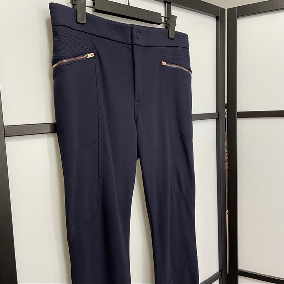 [10]✨NWOT✨Athleta | Ponte Moto Pant 2.0 | Navy Blue w/ Rose Gold Zippers - Picture 5 of 14